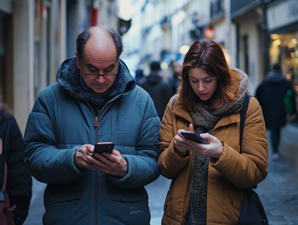 toulousains sur leur téléphone portable